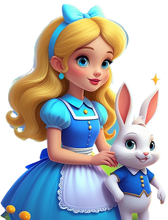 image girl with rabbit